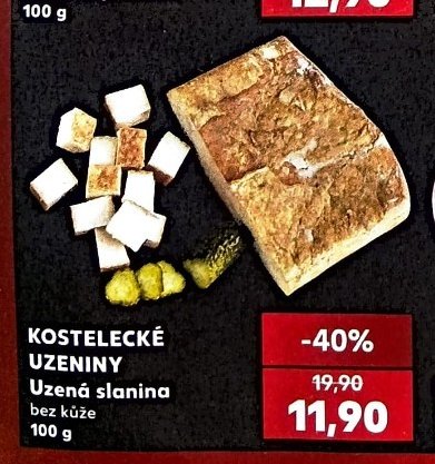 KOSTELECKÉ UZENINY Uzená slanina
