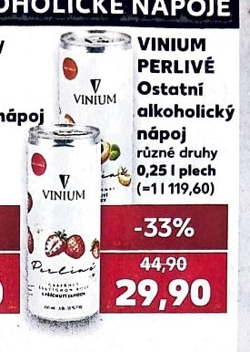 Vinium perlivé alkoholický nápoj