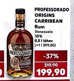 Professorado Origins Carribean rum