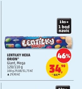 Lentilky Hexa Orion