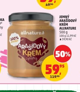 Arašídový krém Allnature