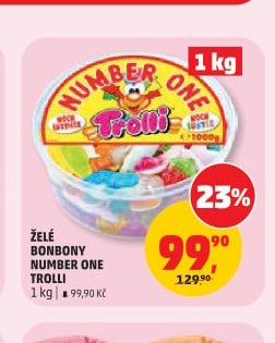 Želé bonbony Number One Trolli