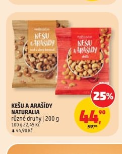 KEŠU A ARAŠÍDY NATURALIA