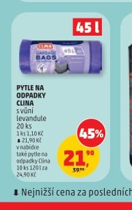 PYTLE NA ODPADKY CLINA