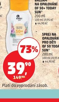 BALZÁM NA OPALOVÁNÍ OF 50 TODAY SUN