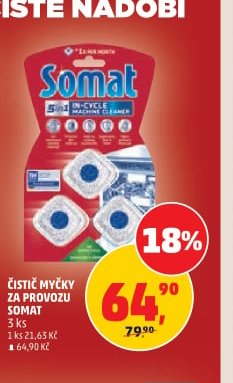 Čistič myčky za provozu Somat