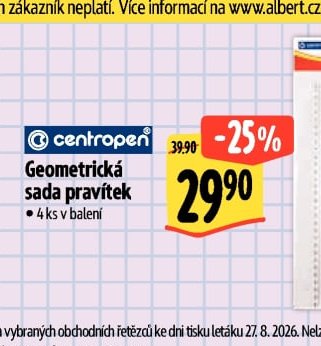 Geometrická sada pravítek