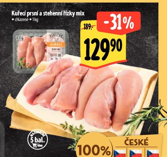 Kuřecí prsní a stehenní řízky mix