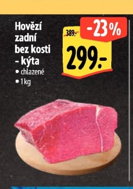 Hovězí zadní bez kosti - kýta