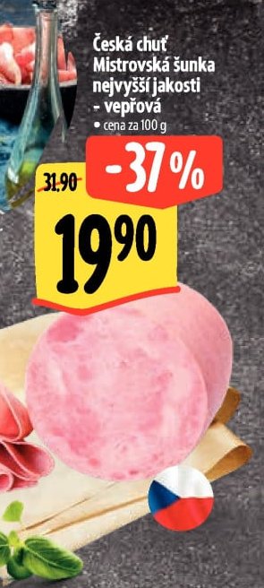 Česká chuť Mistrovská šunka nejvyšší jakosti