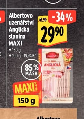 Albertovo uzenářství Anglická slanina MAXI