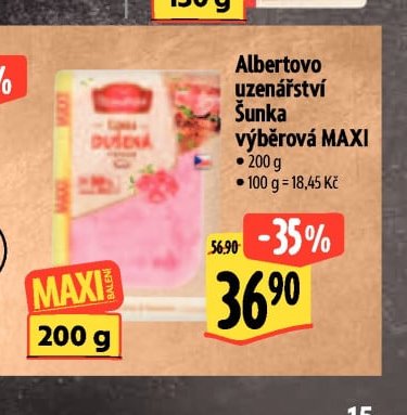 Albertovo uzenářství Šunka výběrová MAXI
