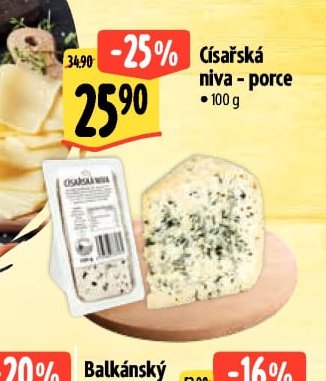 Císařská niva - porce