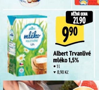 Albert Trvanlivé mléko 1,5%