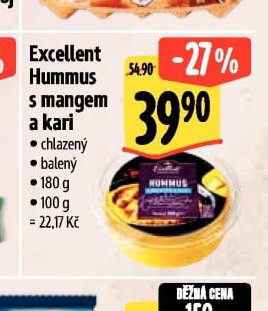 Excellent Hummus s mangem a kari