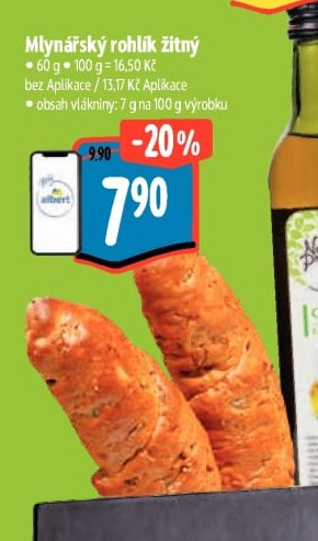 Mlynářský rohlík žitný