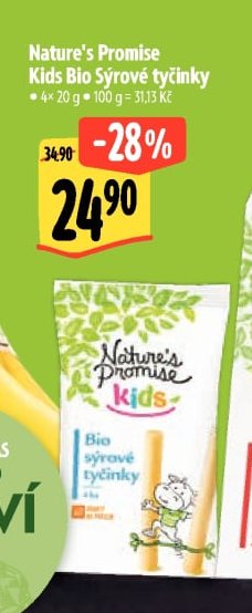 Nature's Promise Kids Bio Sýrové tyčinky