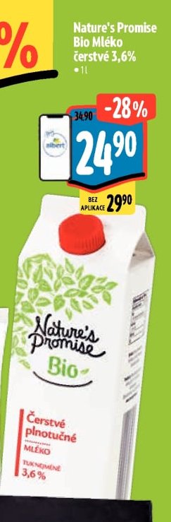 Nature's Promise Bio Mléko čerstvé 3,6%