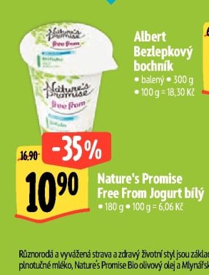 Nature's Promise Free From Jogurt bílý