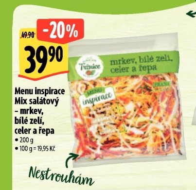 Menu inspirace Mix salátový - mrkev, bílé zelí, celer a řepa