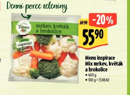 Menu inspirace Mix mrkev, květák a brokolice