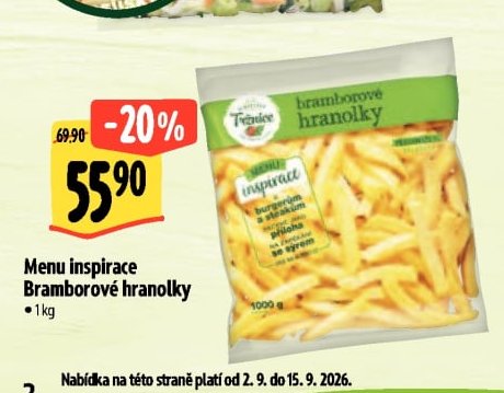 Menu inspirace Bramborové hranolky