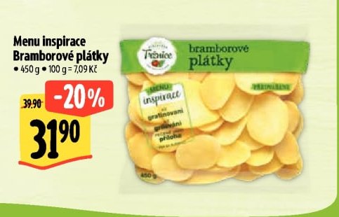 Menu inspirace Bramborové plátky