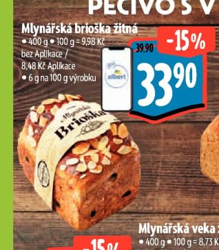 Mlynářská brioška žitná