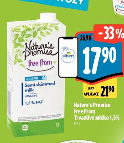 Nature's Promise Free From Trvanlivé mléko 1,5%