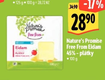 Nature's Promise Free From Eidam 45% – plátky