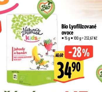 Bio Lyofilizované ovoce
