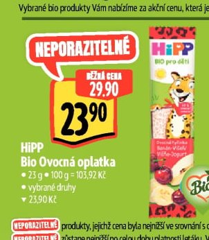 HIPP Bio Ovocná oplatka