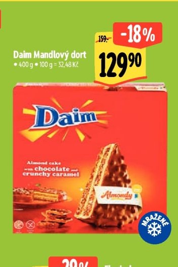 Daim Mandlový dort