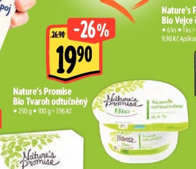 Nature's Promise Bio Tvaroh odtučněný