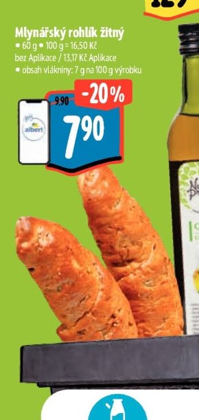 Mlynářský rohlík žitný