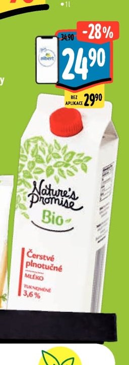 Nature's Promise Bio Mléko čerstvé 3,6%