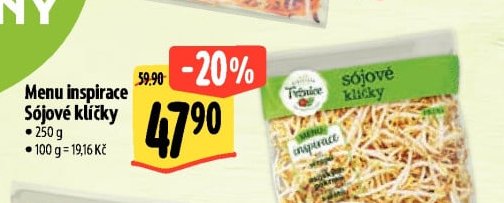Menu inspirace Sójové klíčky