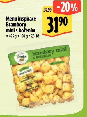 Menu inspirace Brambory mini s kořením