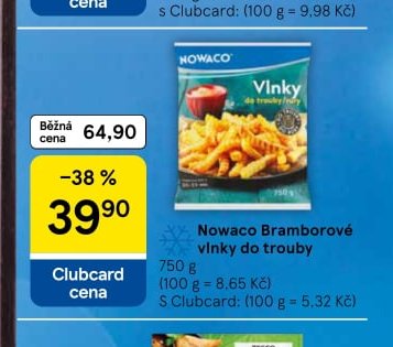 Nowaco Bramborové vlinky do trouby