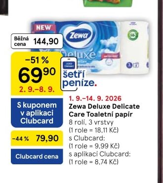 Zewa Deluxe Delicate Toaletní papír