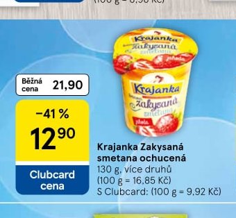 Krajanka Zakysaná smetana ochucená 130 g