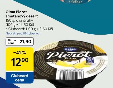 Olma Pierot smetanový dezert