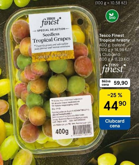 Tesco Finest Tropical grapes 400 g