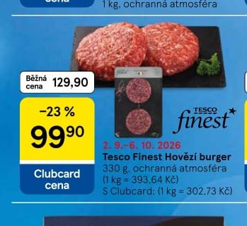 Tesco Finest Hovězí burger