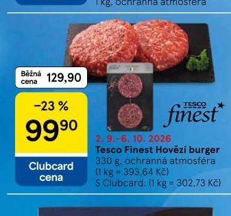 Tesco Finest Hovězí burger
