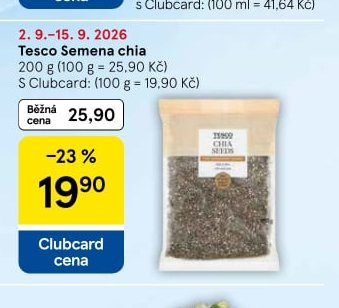 Tesco Semena chia