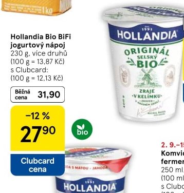 Hollandia Bio BiFi jogurtový nápoj