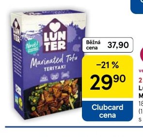 Lunter Marinované tofu Teriyaki