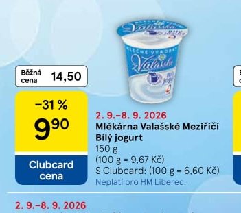 Mlékárna Valašské Meziříčí Bílý jogurt