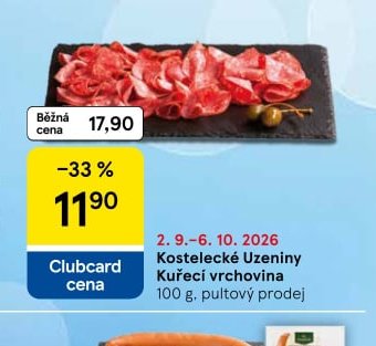Kostelecké Uzeniny Kuřecí vrchovina